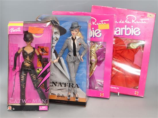 Barbie: Cat Woman and Sinatra Barbie plus two outfits